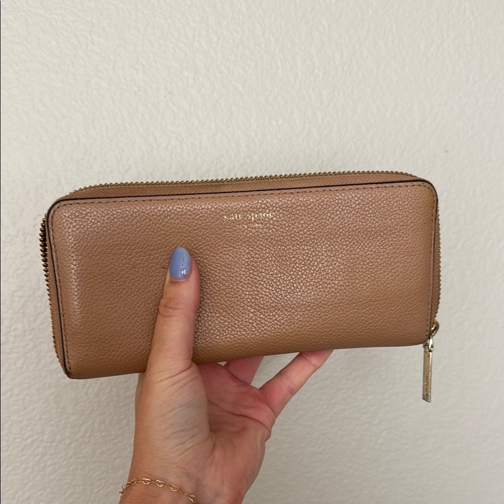 Kate Spade Brown Leather Zip Wallet